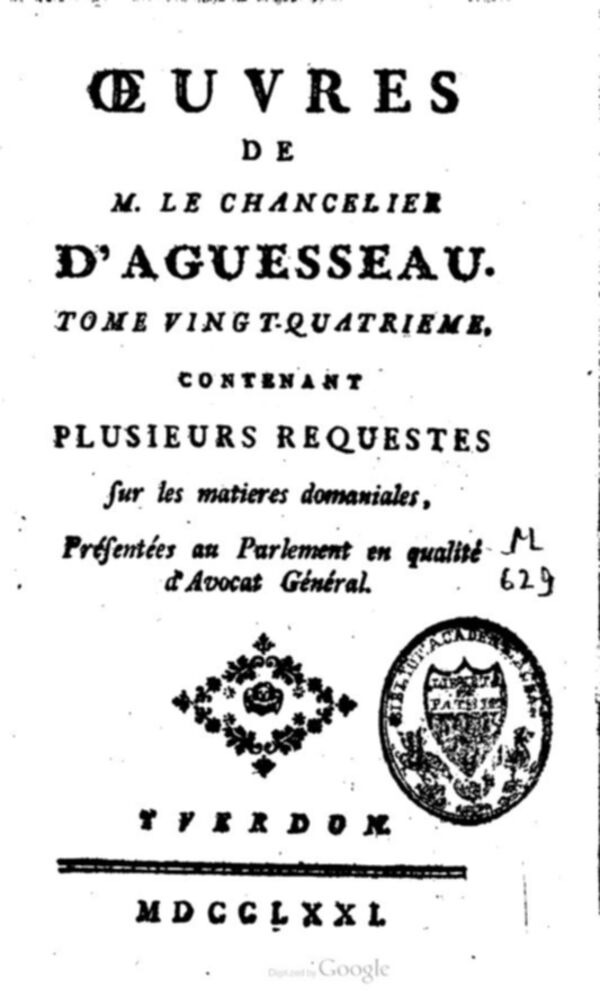 Oeuvres de M. le chancelier d'Aguesseau. Tome 24