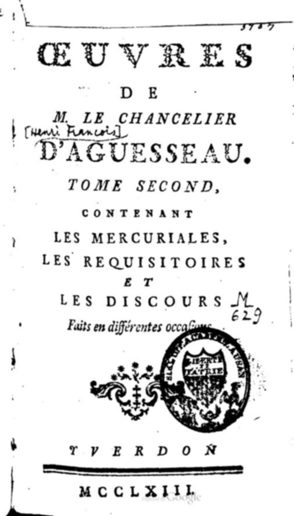 Oeuvres de M. le chancelier d'Aguesseau. Tome 2