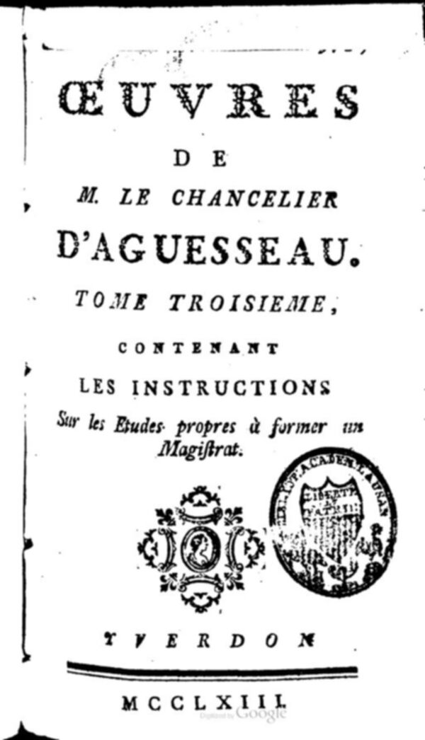 Oeuvres de M. le chancelier d'Aguesseau. Tome 3