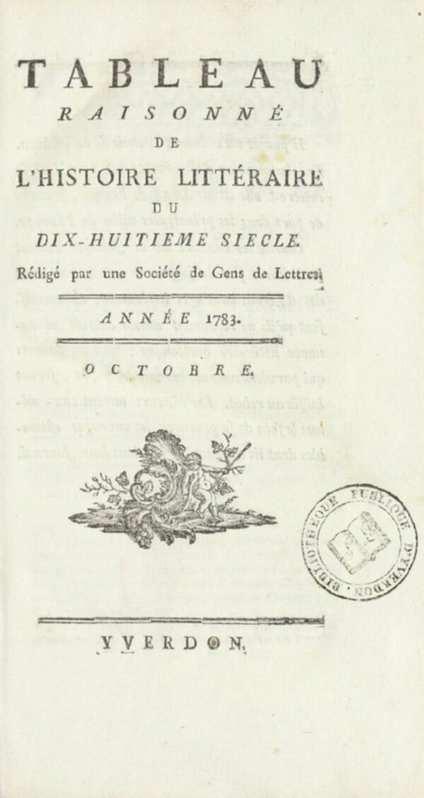Tableau raisonné de l'histoire littéraire du dix-huitième siècle