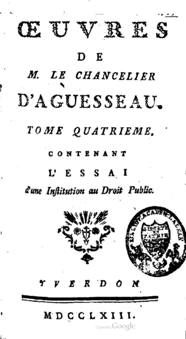 Oeuvres de M. le chancelier d'Aguesseau. Tome 4